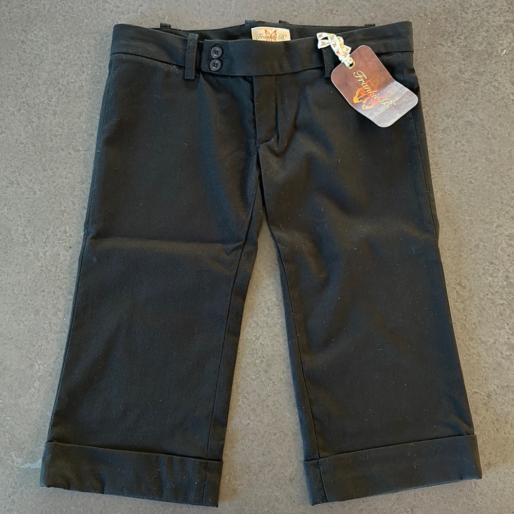 NEW RARE Frankie B. Low Rise Amanda Cuff Capri Slack Shorts